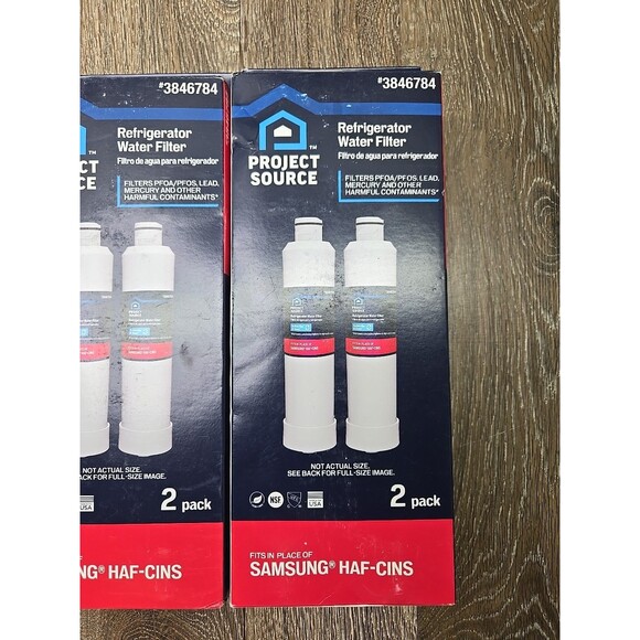 4 PACK - Project Source 3846784 Refrigerator Water Filter for Samsung HAF-CIN - Picture 4 of 8